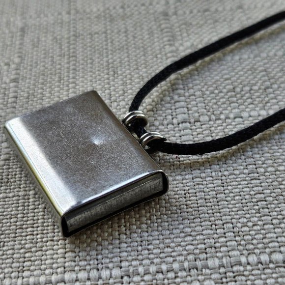 Religious Necklace Taweez Pendant Silver Tone Multi color Enamel W/ Black Cord - Picture 5 of 10